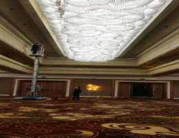 安徽銅陵五星酒店大堂水晶燈清洗工程案例清洗選擇家美保潔